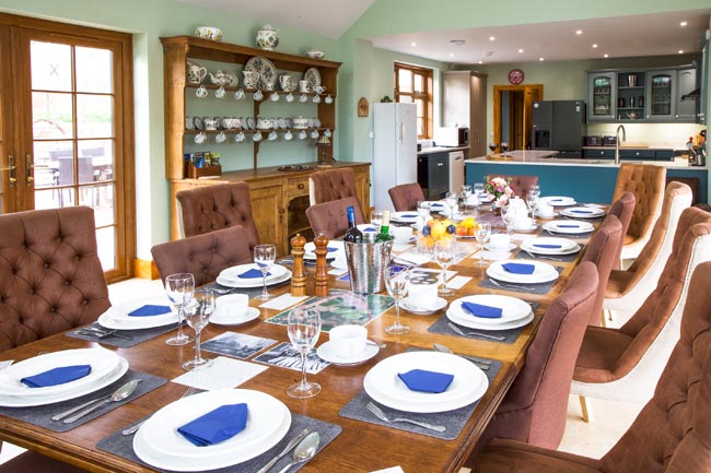 Duke's Lodge Norfolk Self-catering for 16 - The Kitchen-Diner